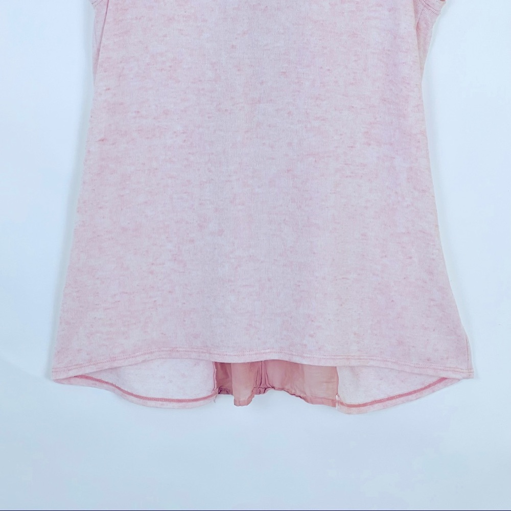 RED HAUTE sleeveless blouse cotton tank with linen button-up back light … - Picture 5 of 6